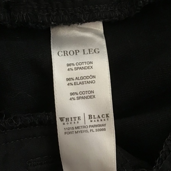 WHBM BLACK CROP LEG PANTS SIZE 6 - Picture 7 of 7